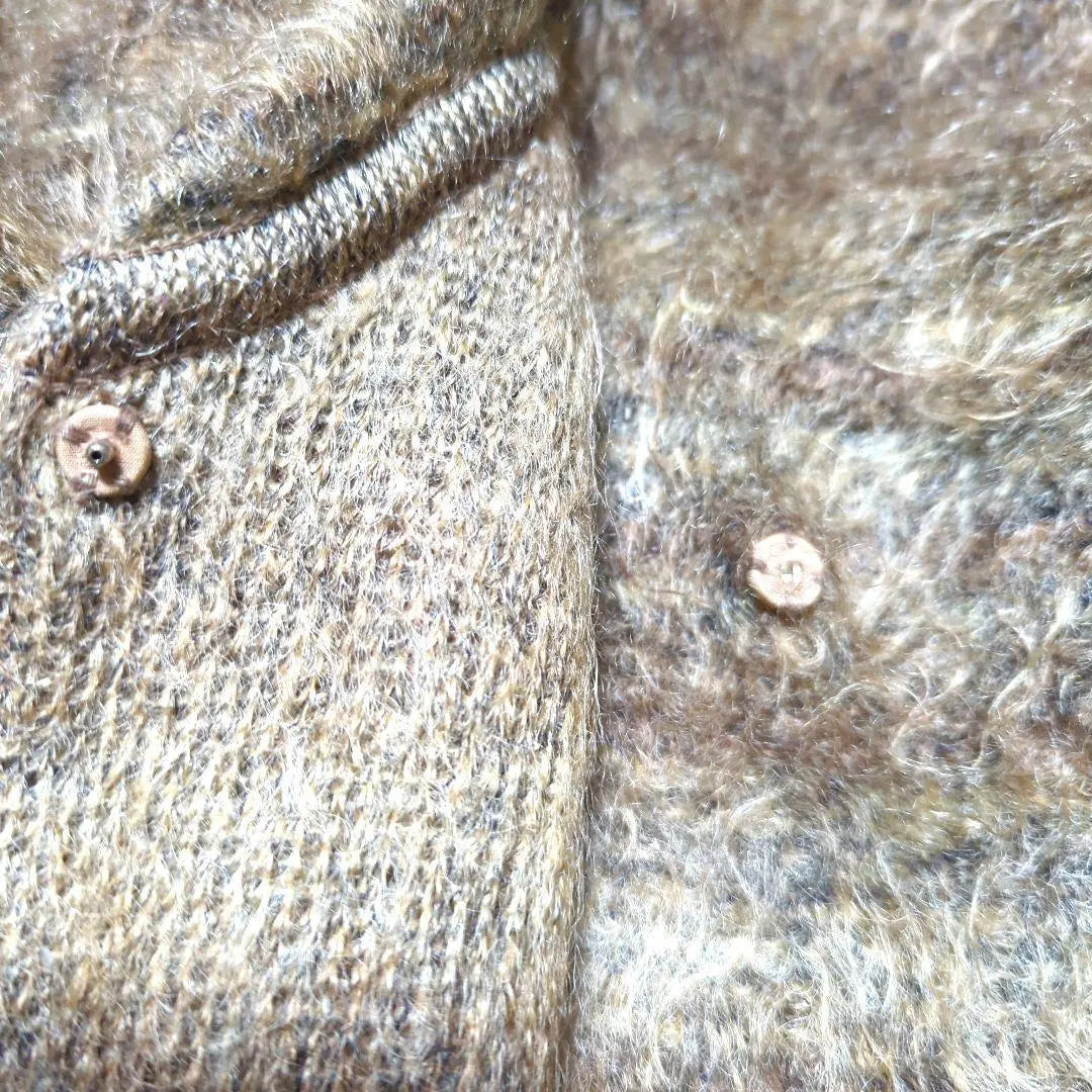 1432★Michel Clan Mohair Wool Coat [38] Brown Luxury High-looking