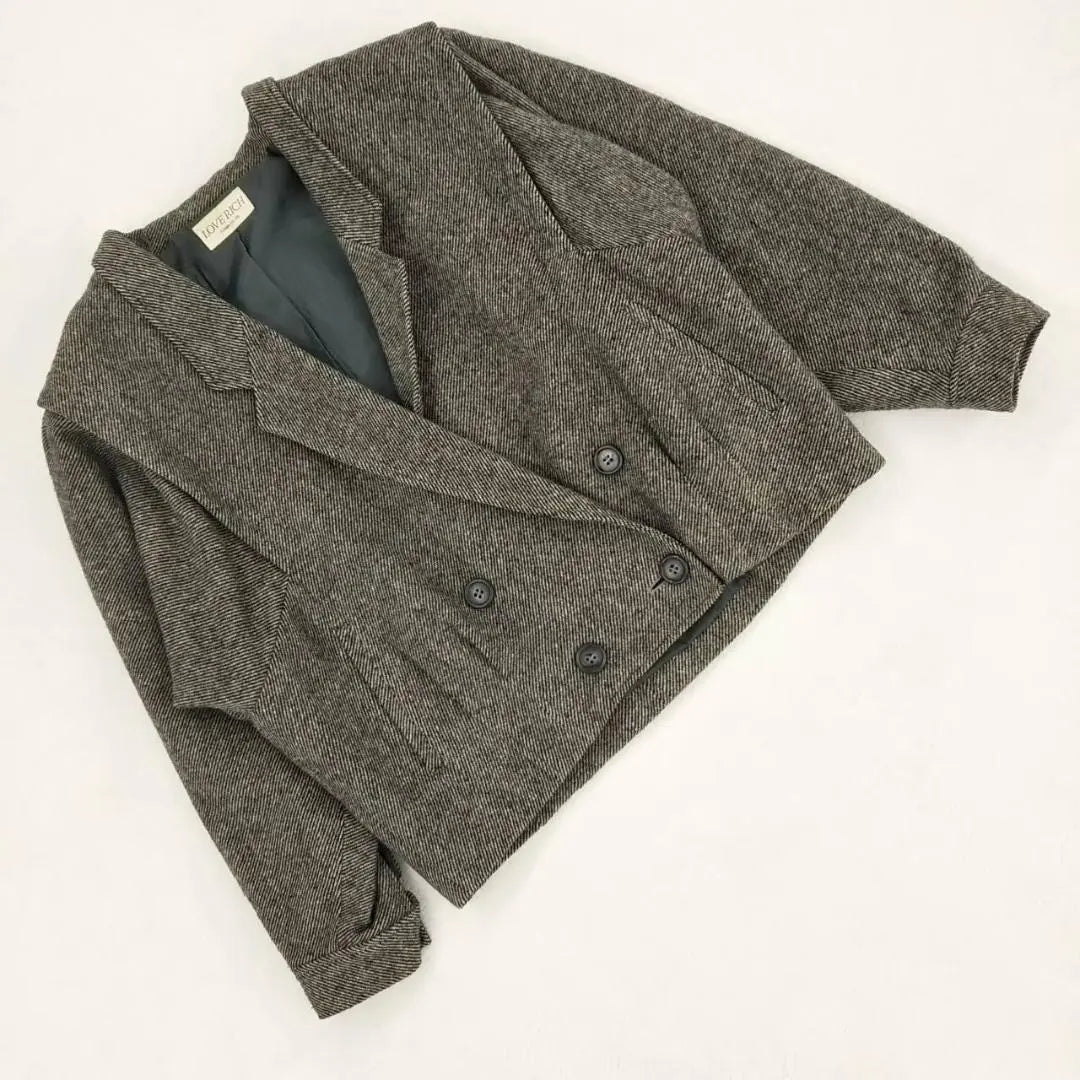 Lovelich Tailored Jacket Outerwear Wool Made in Japan Tweed Pattern With Lining