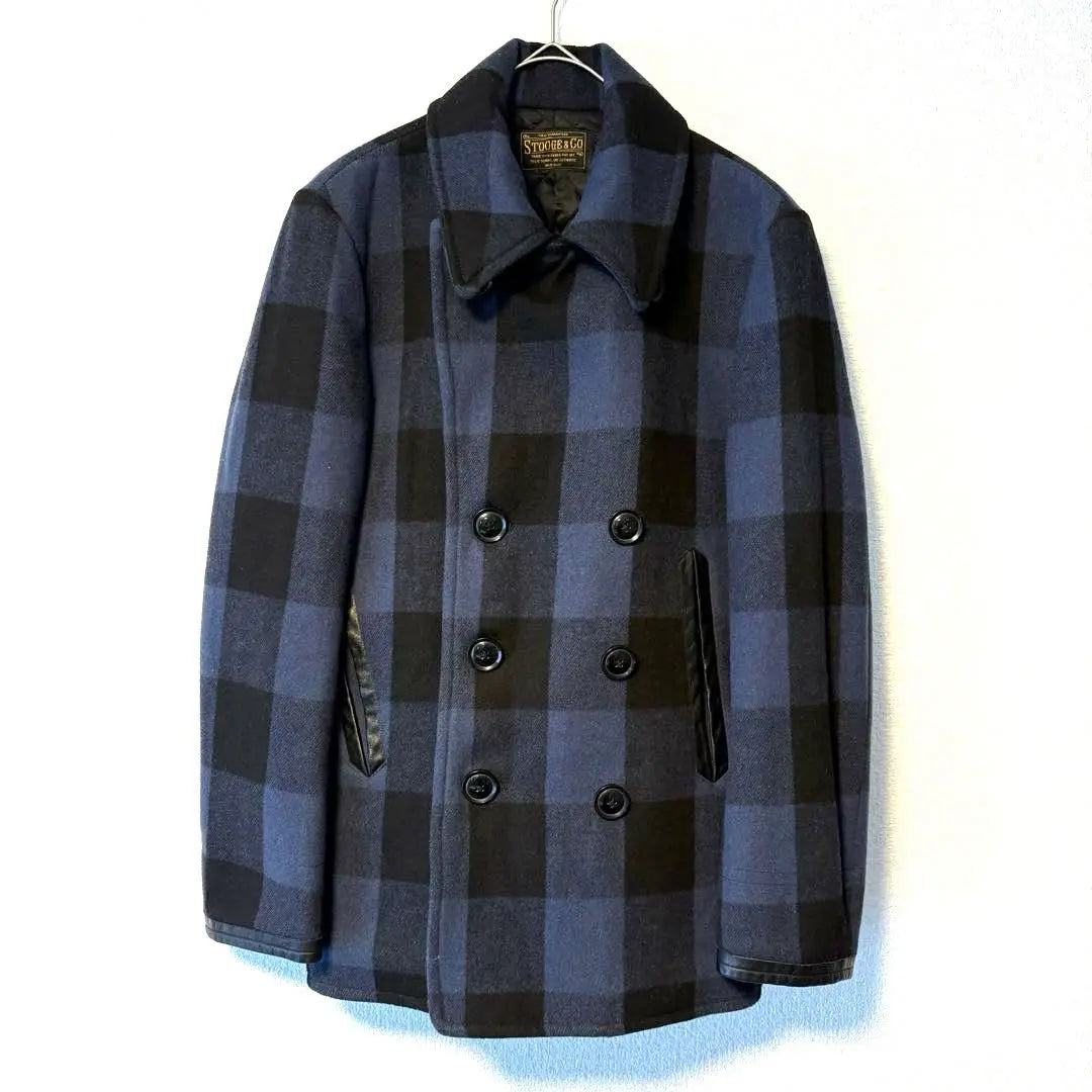 STOOGE&CO Peacoat [S] Wool blend block check jacket