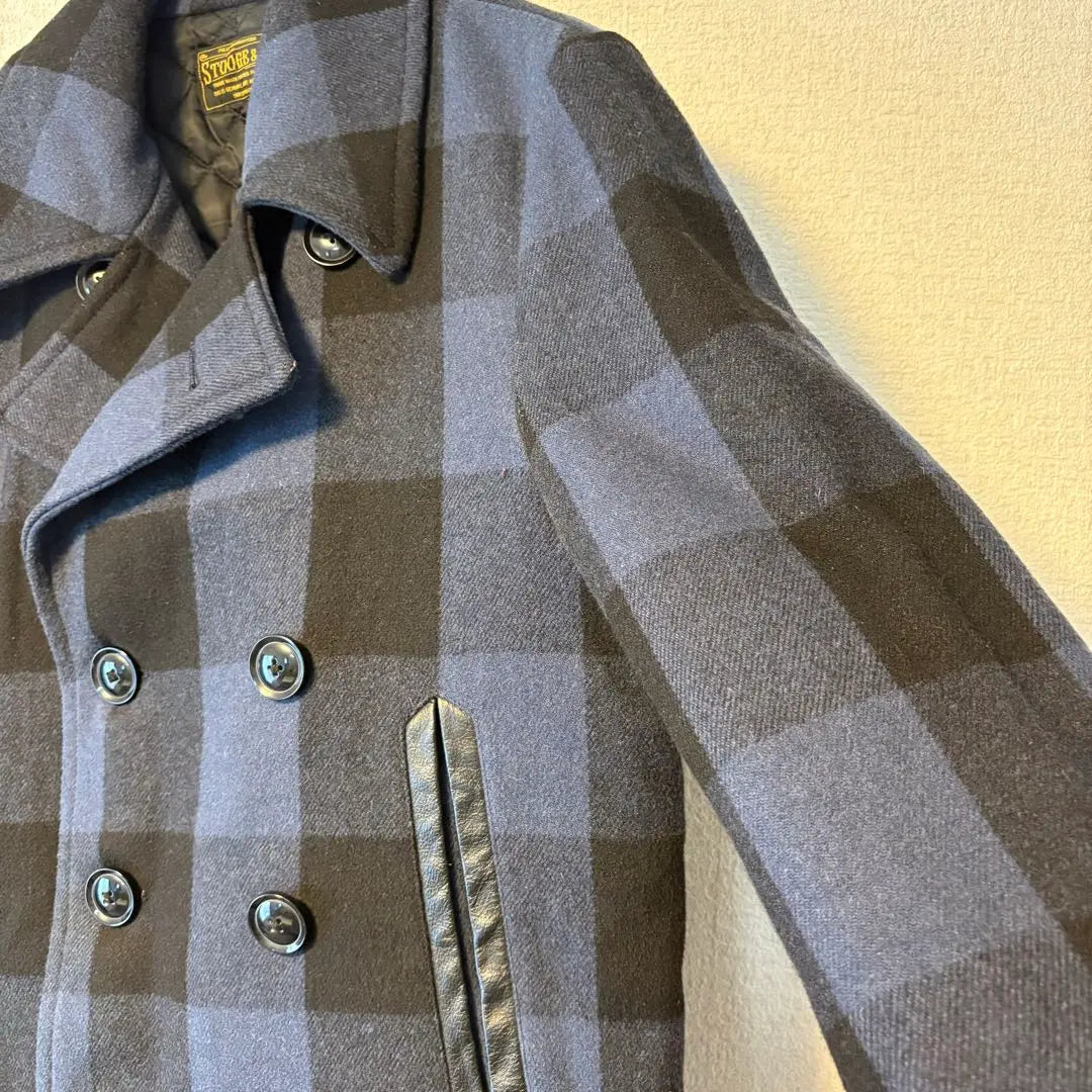 STOOGE&CO Peacoat [S] Wool blend block check jacket