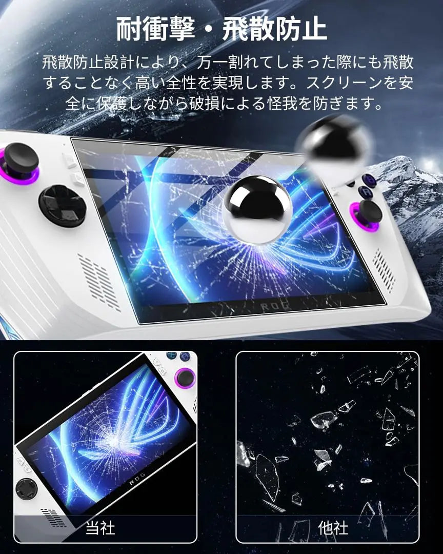 [Rog Ally exclusive] Film portable game machine glass glass film 2 sheets