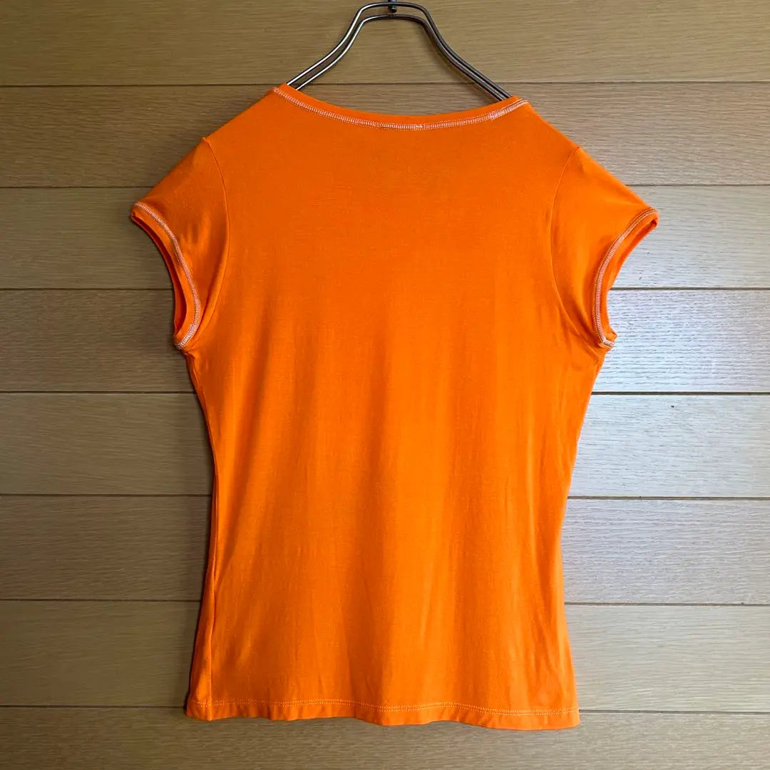 [Nueva etiqueta incluida] Camiseta sexy con lentejuelas de Club Med en color naranja