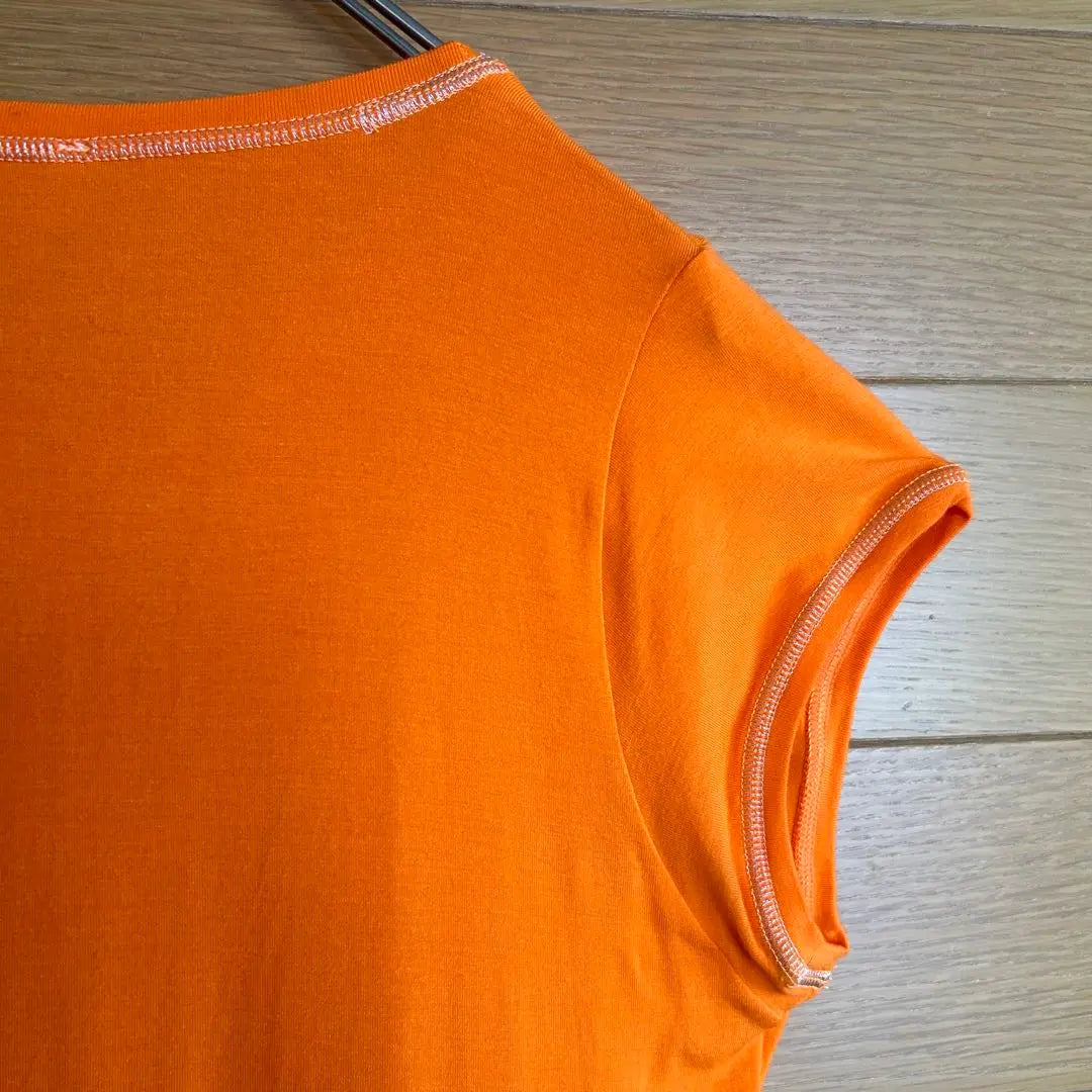 [Nueva etiqueta incluida] Camiseta sexy con lentejuelas de Club Med en color naranja