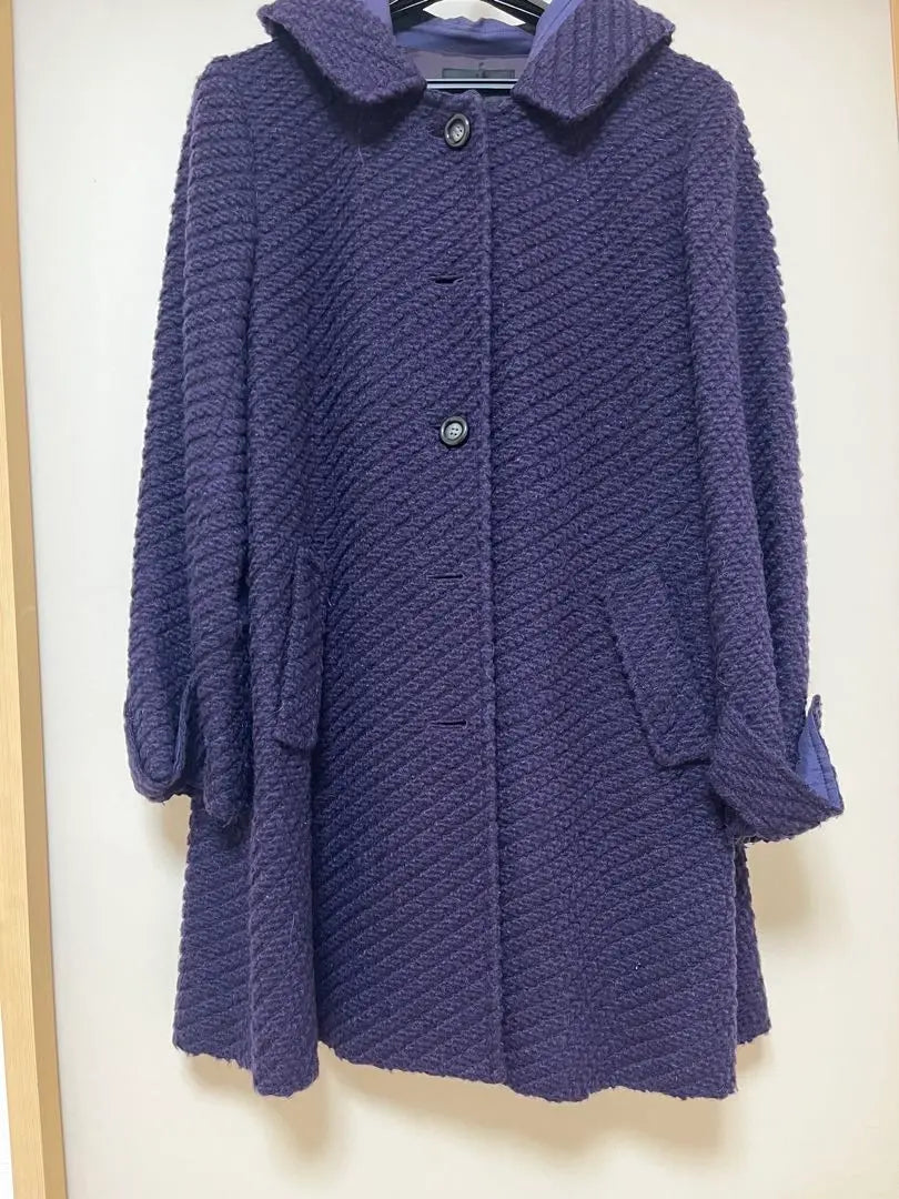 PISANO Corte Capucha Morado Mujer | PISANO 紫色 フード付き コート レディース