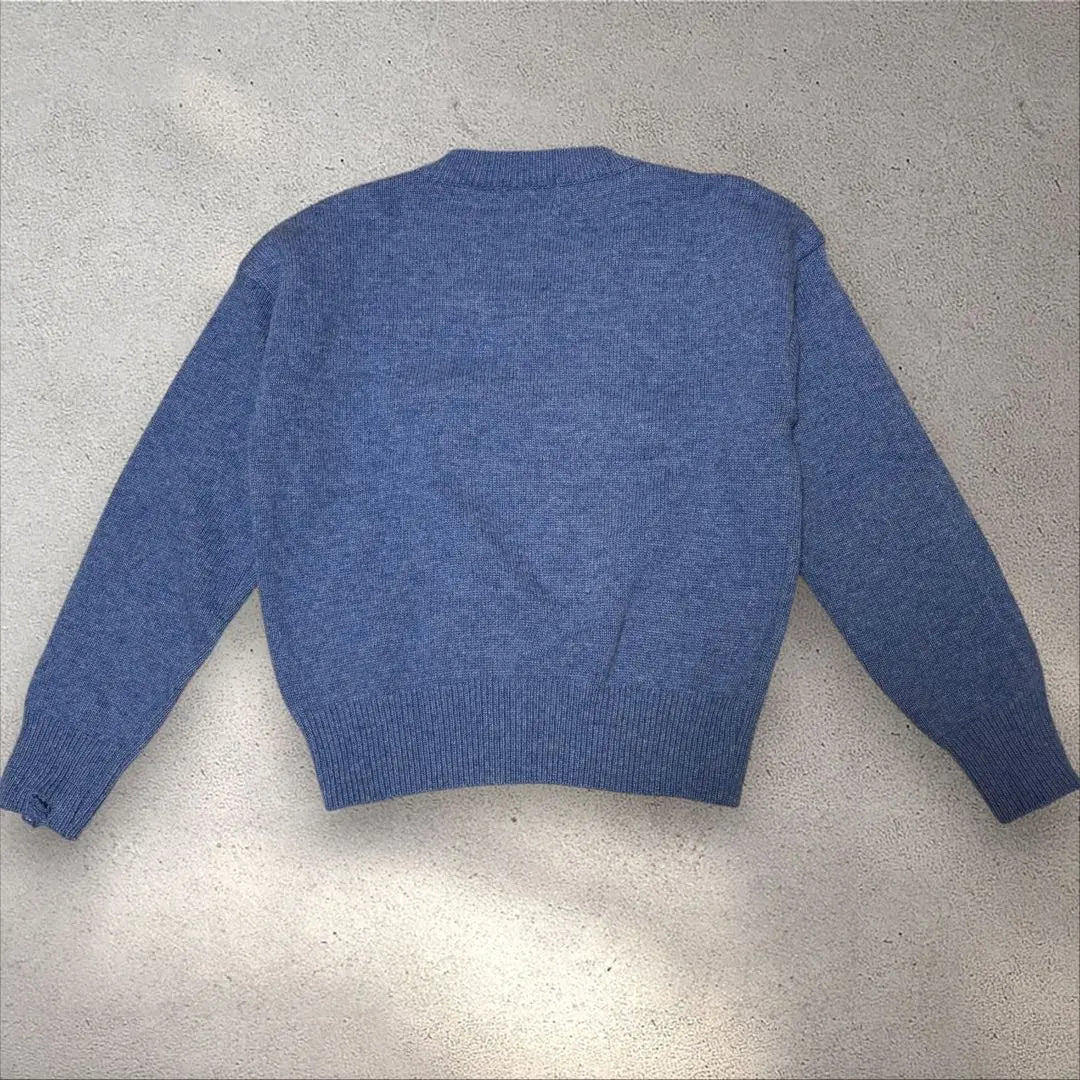 《Beyond Closet》BEYOND CLOSET Blue V-neck sweater F thick | 《ビヨンドクローゼット》BEYOND CLOSET ブルーVネックセーターF厚手