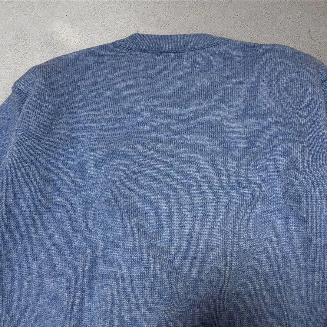 《Beyond Closet》BEYOND CLOSET Blue V-neck sweater F thick | 《ビヨンドクローゼット》BEYOND CLOSET ブルーVネックセーターF厚手