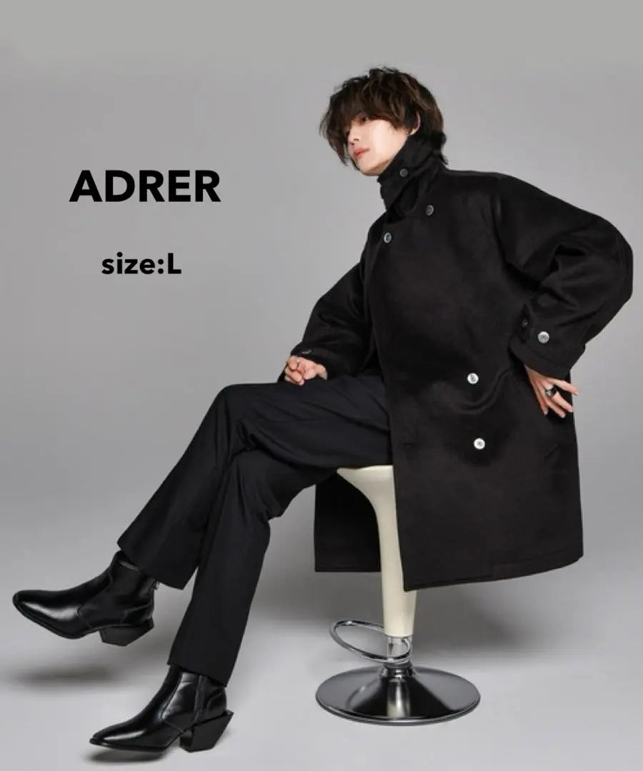 ADRER Beaver Melton Over P Coat Long Coat L Men's