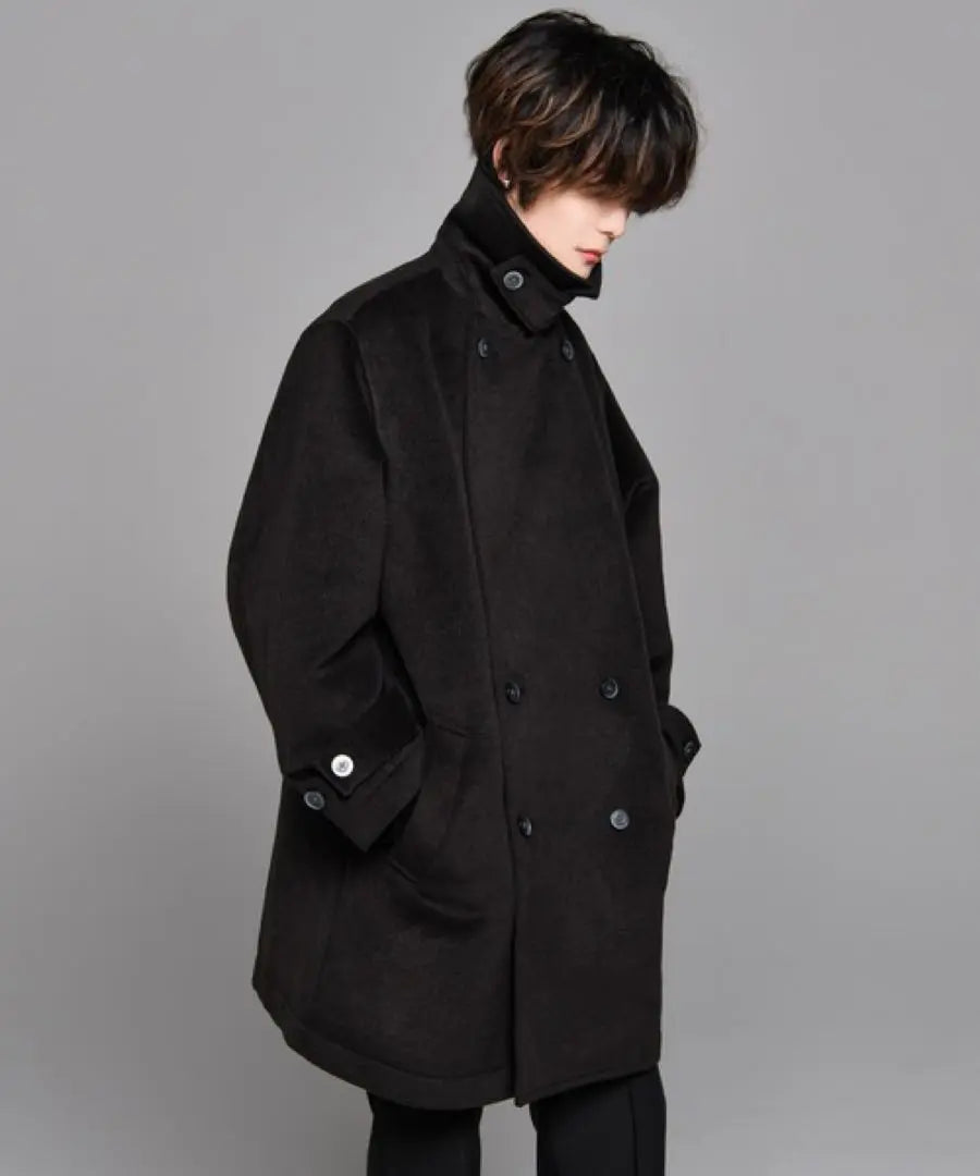 ADRER Beaver Melton Over P Coat Long Coat L Men's