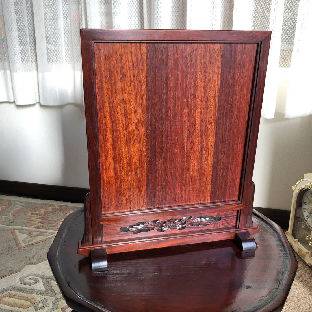 Inkstone screen, calligraphy tools, colored paper stand, colored paper frame, photo frame, wooden, glass included, unused storage