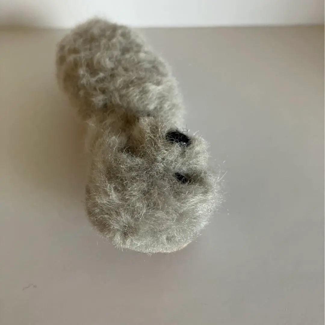 Wool Felt Toy Poodle Silver Bruch | 羊毛フェルト　トイプードル シルバー　ブローチ