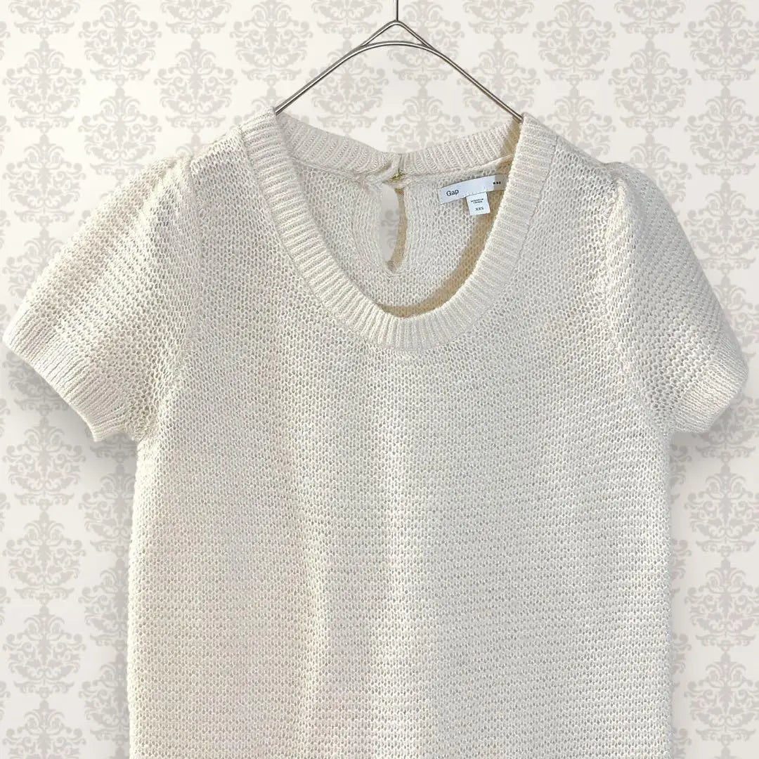 Gap [XXS] Openwork knit short sleeve knit feminine stretch Y2K Stretch