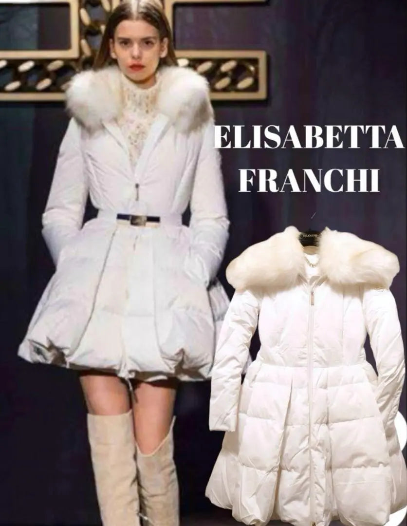 ELISABETTA FRANCHI♡Elisabetta Franchi♡White Dress Down | ELISABETTA FRANCHI♡エリザベッタフランキ♡ホワイトドレスダウン