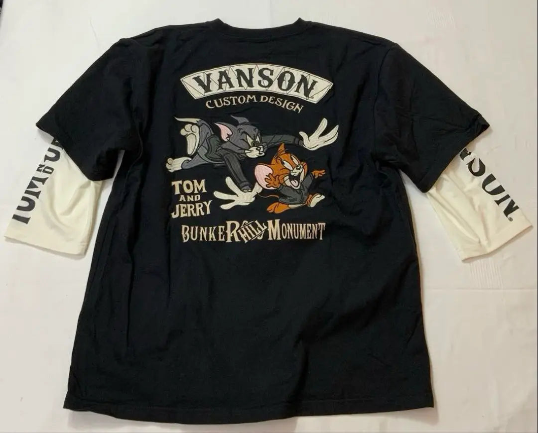 VANSON 3/4 Sleeve T-shirt Layered XL