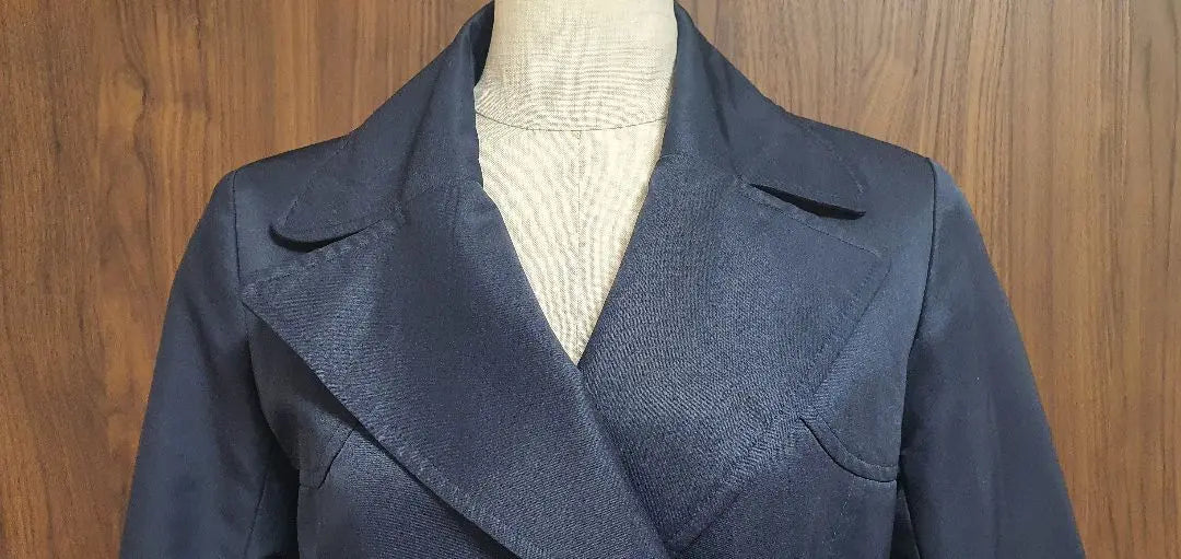 Aller bien navy blue knee length trench coat size M