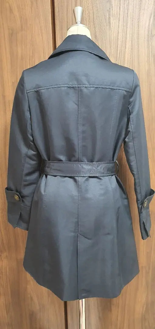 Aller bien navy blue knee length trench coat size M