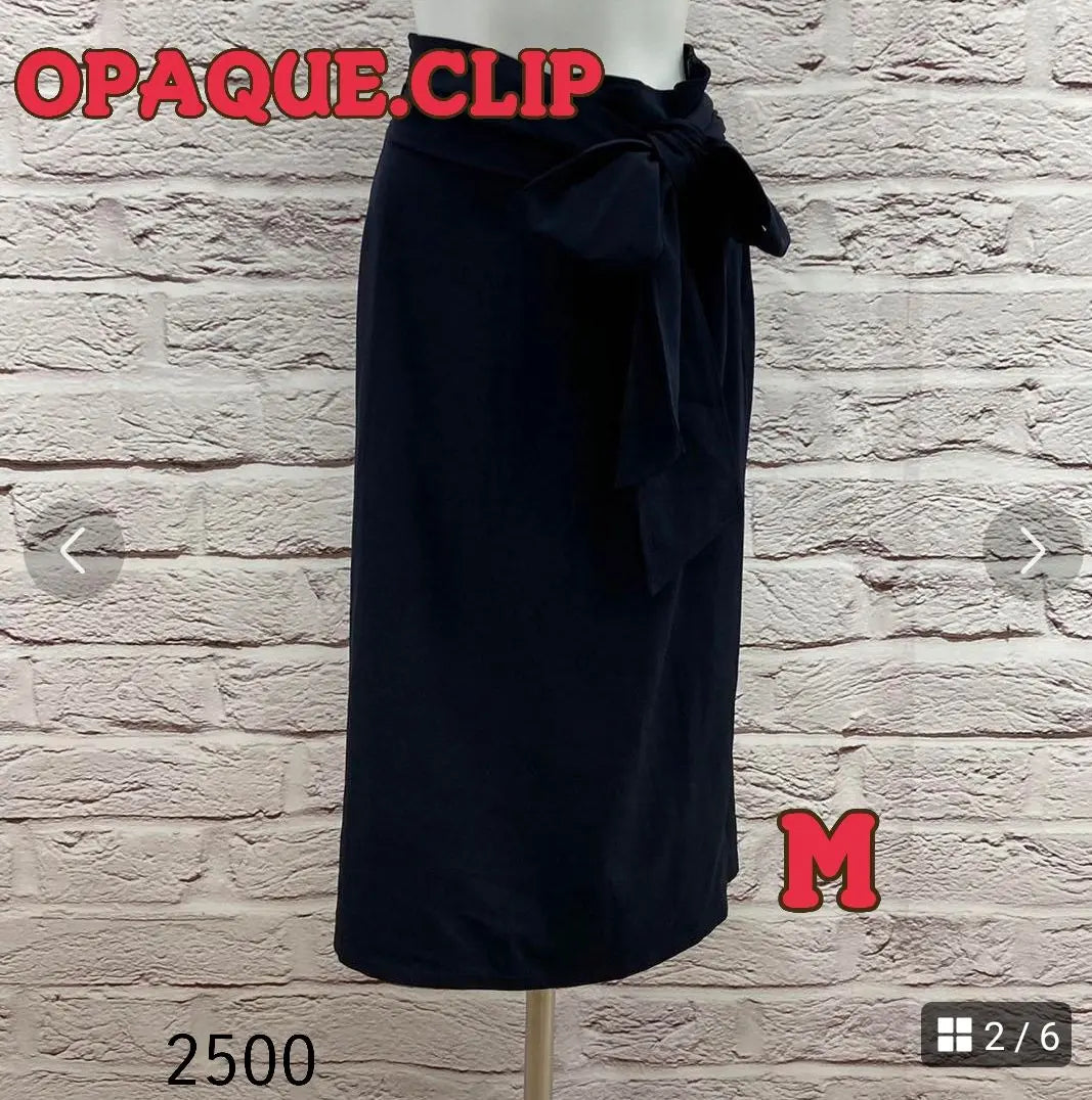 ☆7644P☆ OPAQUE.CLIP Long skirt Navy