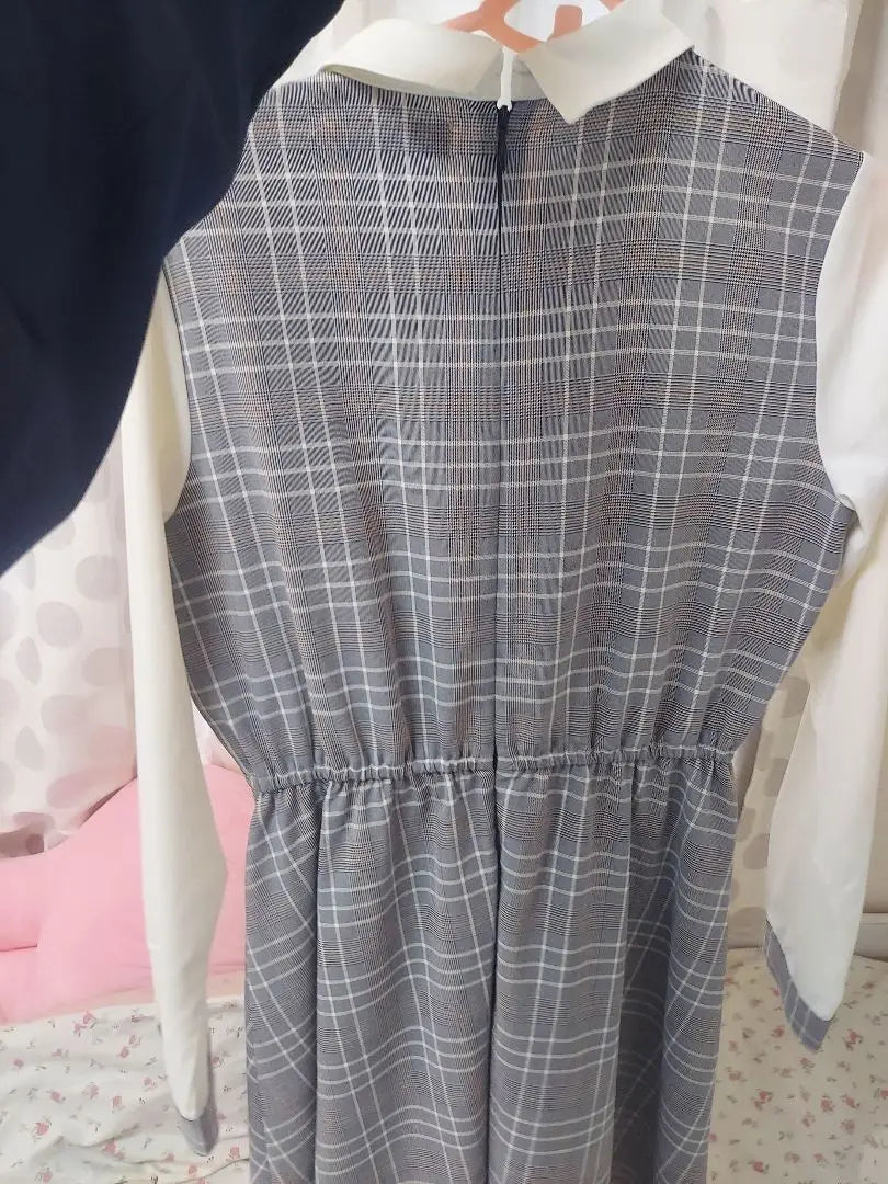 Women's Checkered Gray/White Dress