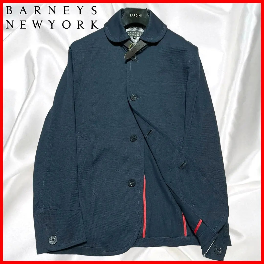 [BARNEYS NEWYORK] Beautiful Barneys Round Collar Jacket Navy