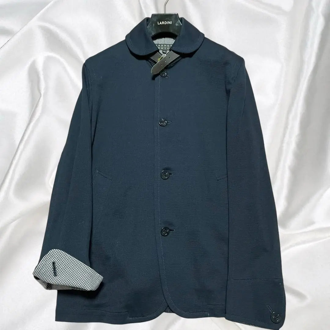 [BARNEYS NEWYORK] Beautiful Barneys Round Collar Jacket Navy