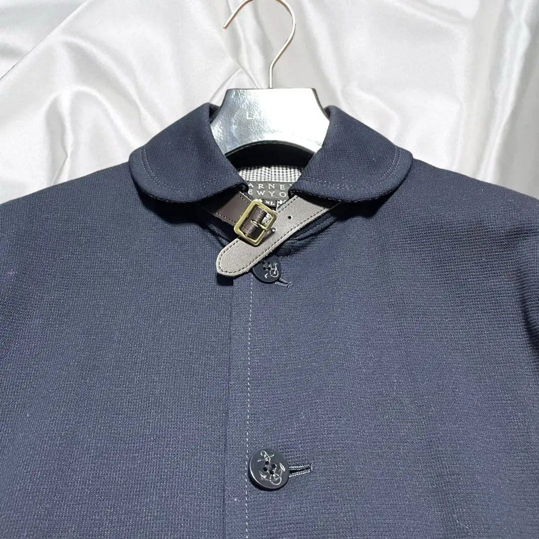 [BARNEYS NEWYORK] Beautiful Barneys Round Collar Jacket Navy