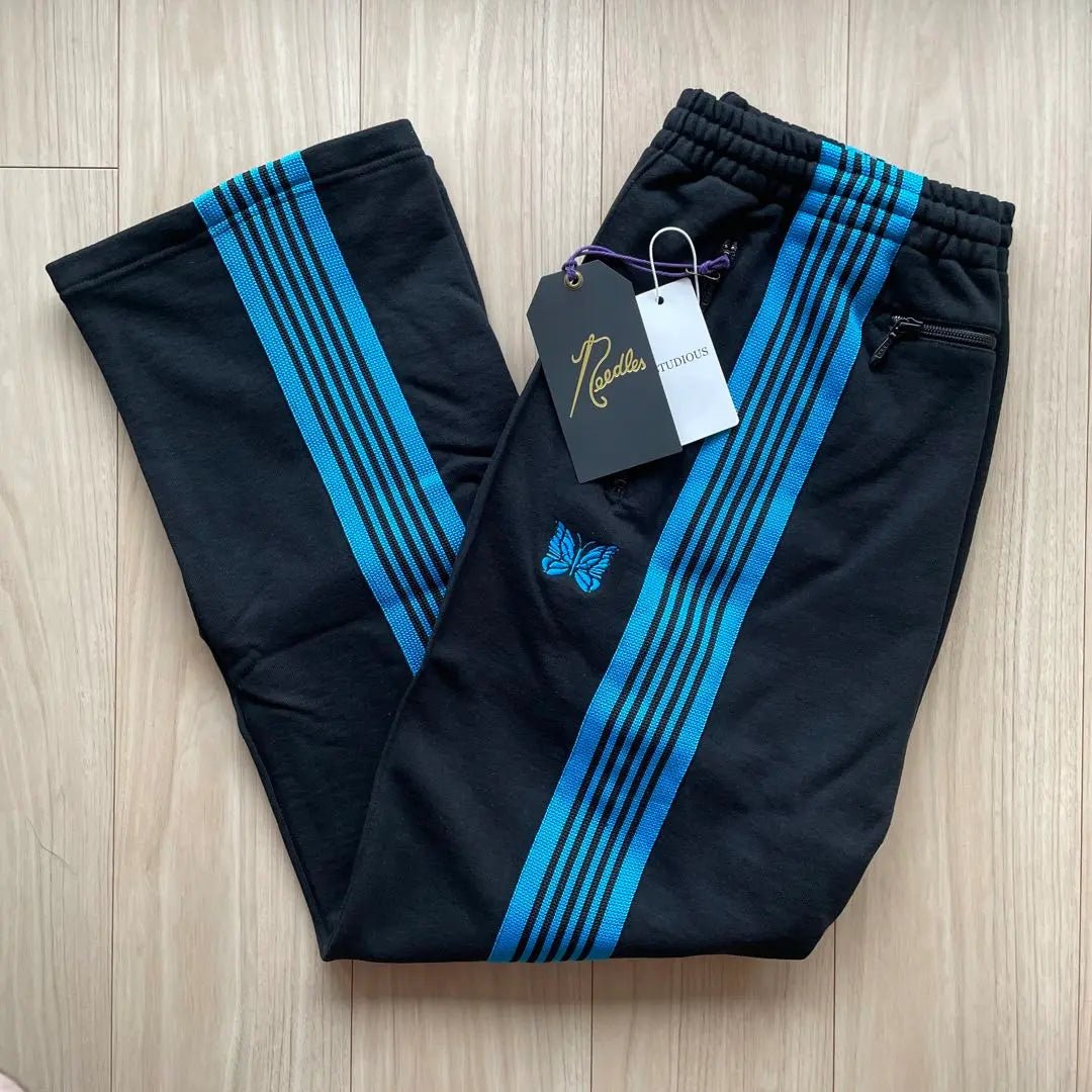 Brand new, unused needles track pants, sweatshirt, black, turquoise