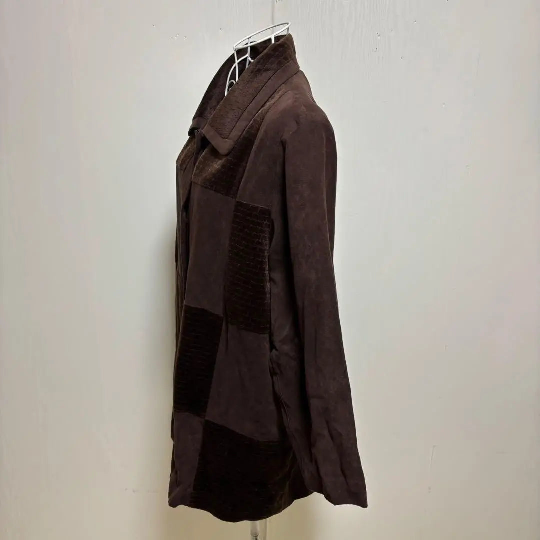 ⚫︎LAVANTI suede-like trench collar long coat (L) switched brown