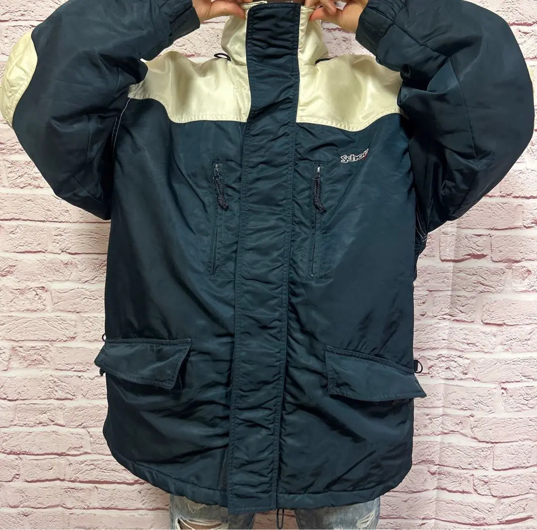 [☆Excellently stylish☆] SCHOTT Down Jacket XL White Hard to Get One-of-a-kind