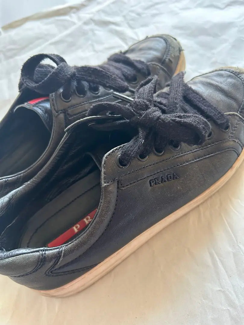 PRADA sport sneakers 36 black low cut