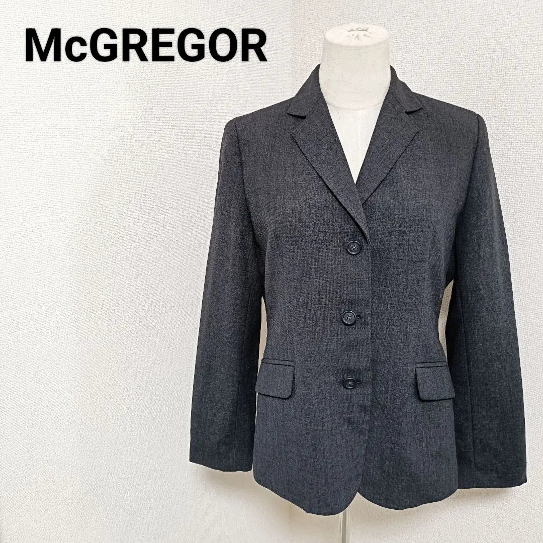 Chaqueta de abrigo a medida McGregor, pelo gris individual, talla L