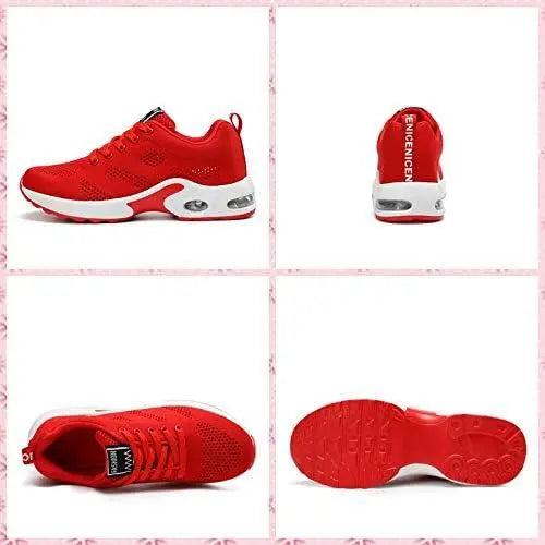 Sports shoes with air cushion, thick sole, beautiful legs, PU, sneakers, 24cm