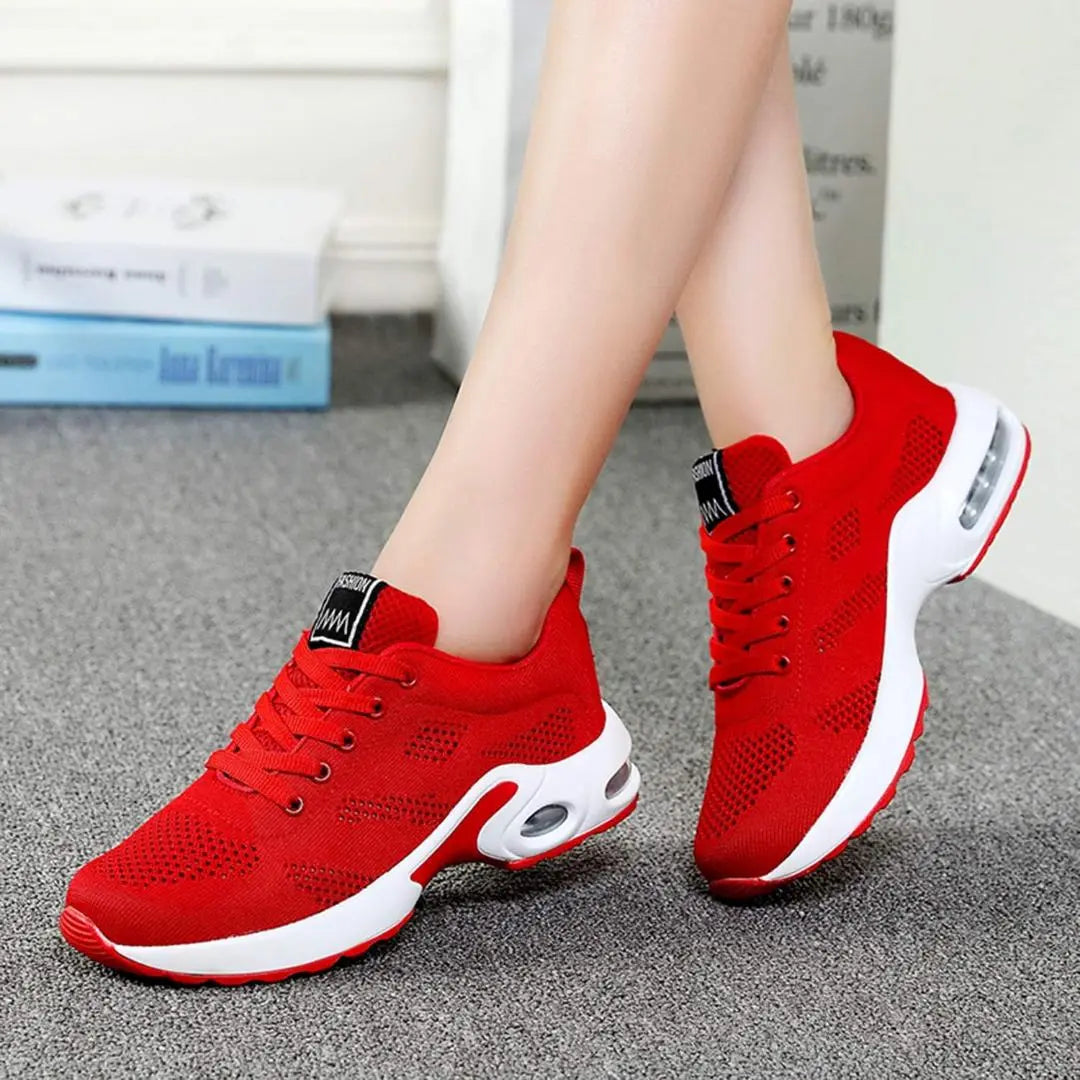 Sports shoes with air cushion, thick sole, beautiful legs, PU, sneakers, 24cm