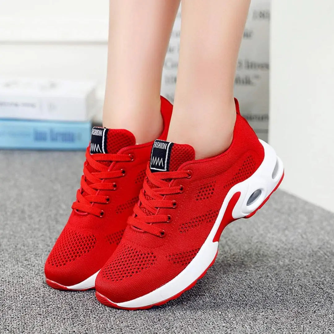 Sports shoes with air cushion, thick sole, beautiful legs, PU, sneakers, 24cm