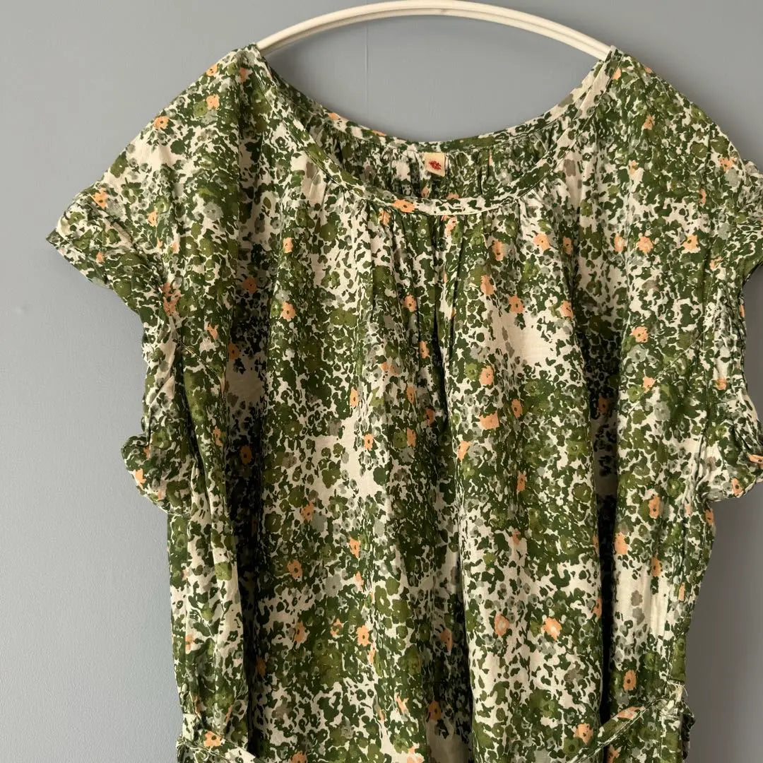 Bali dress green floral botanical