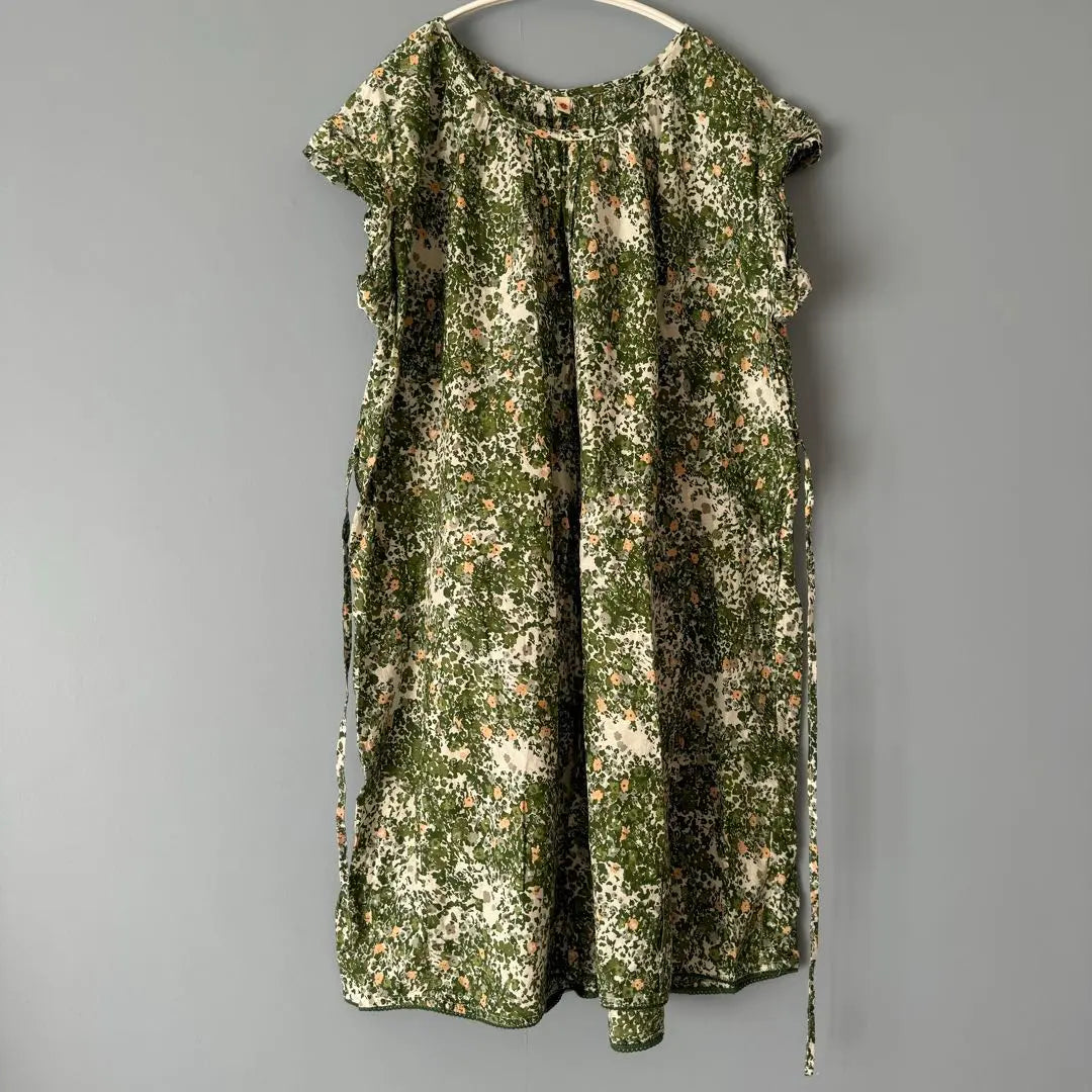 Bali dress green floral botanical