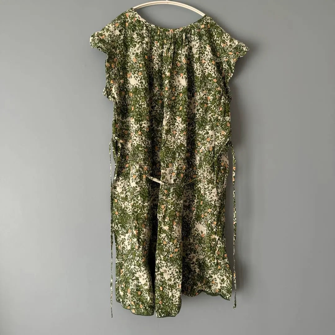 Bali dress green floral botanical