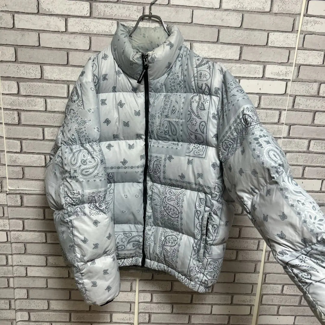 [Rare] thisisneverthat☆bandana pattern down jacket L gray