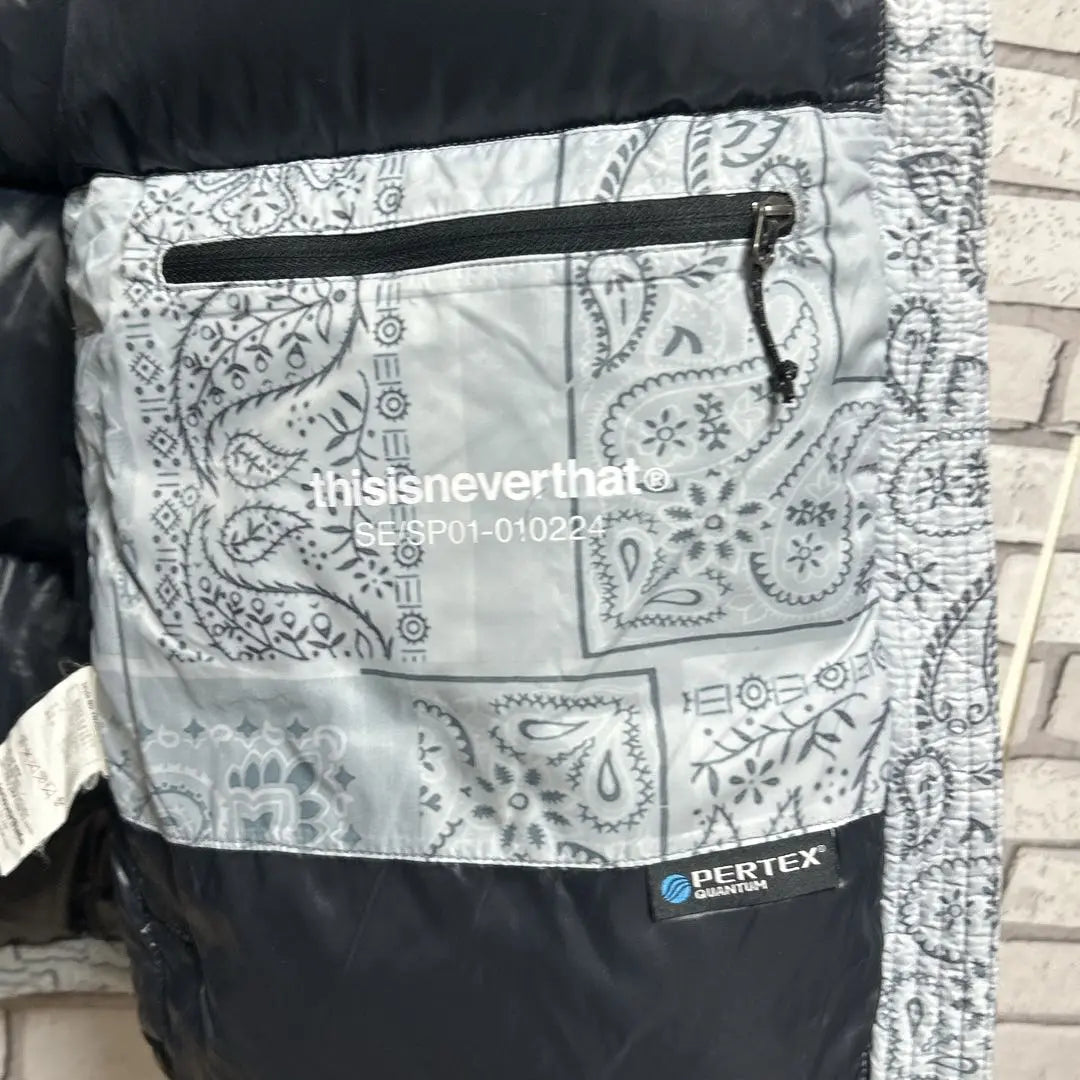 [Rare] thisisneverthat☆bandana pattern down jacket L gray