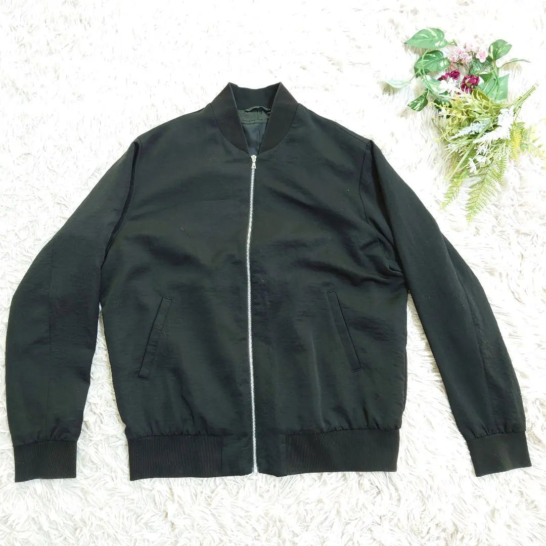 ♥UNIQLO♥ Blouson Jumper (M to L) Black Zip-up/Thin