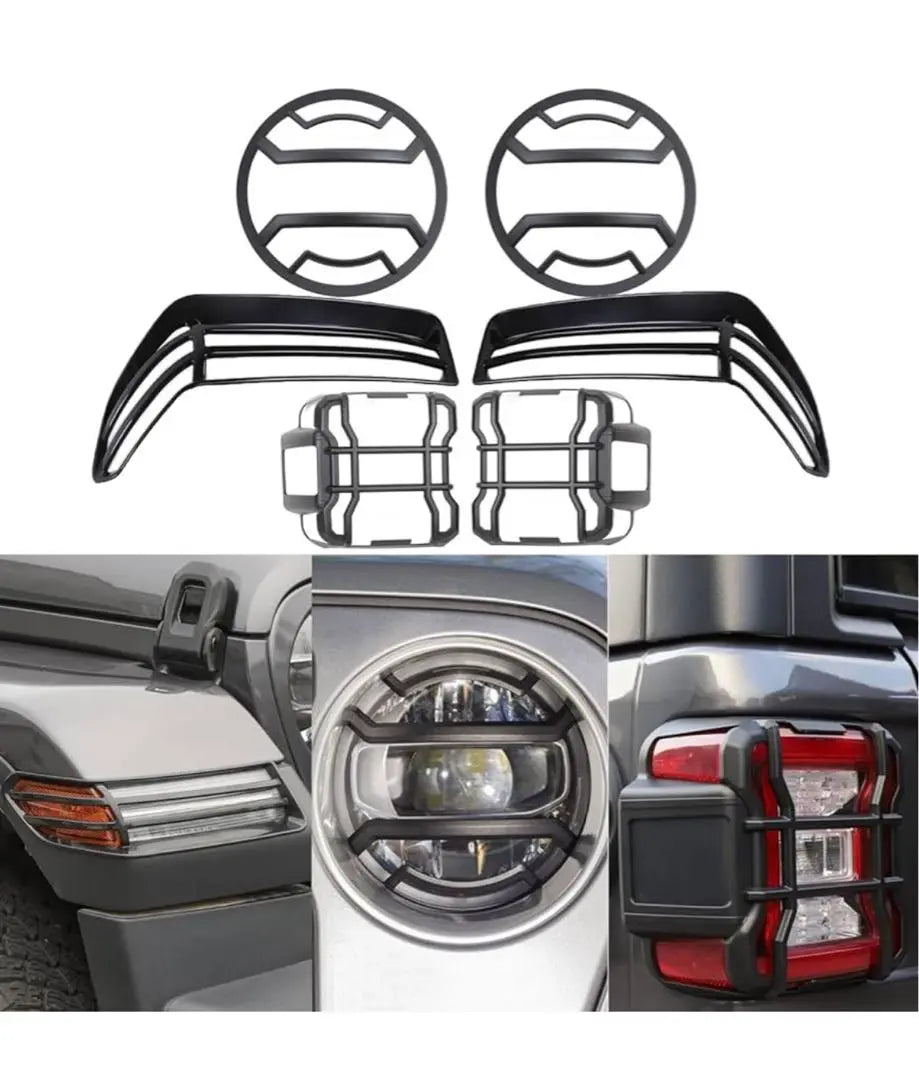 Tail Light Guard Jeep Wrangler JL Headlight Cover Decoration Round | テールライトガード ジープ ラングラー JL ヘッドライトカバー装飾 ラウンド