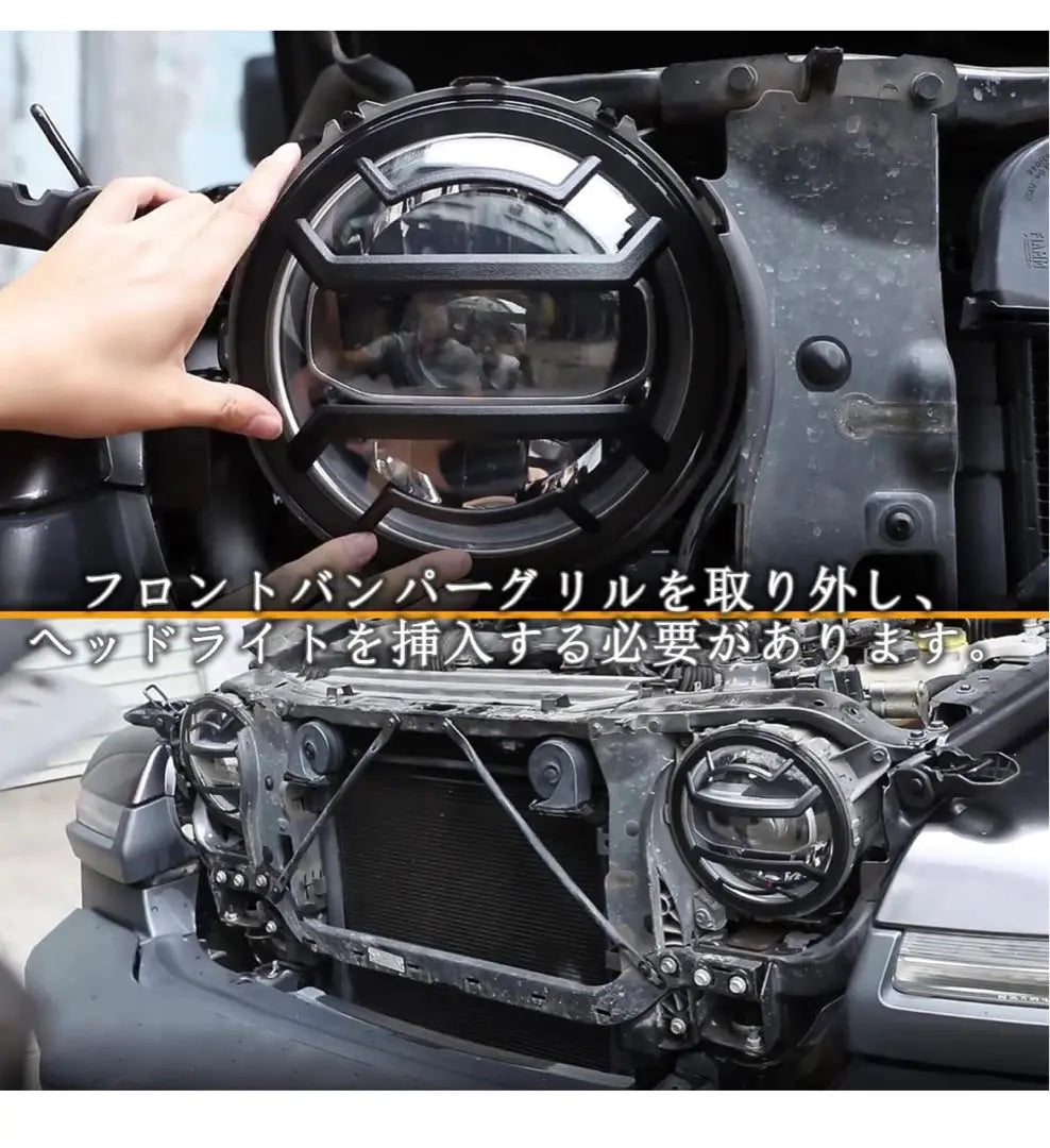 Protector de luz trasera Jeep Wrangler JL Cubierta de faro Decoración Redonda | テールライトガード ジープ ラングラー JL ヘッドライトカバー装飾 ラウンド