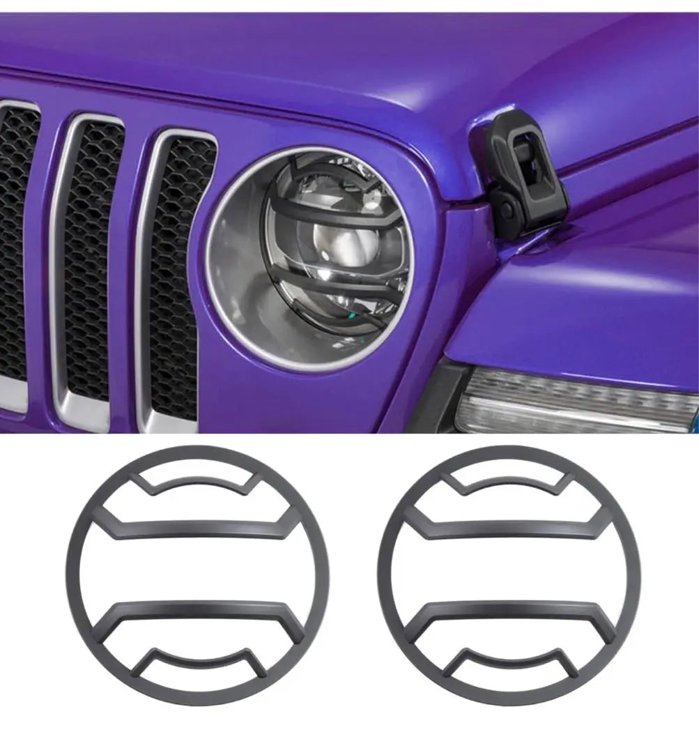 Protector de luz trasera Jeep Wrangler JL Cubierta de faro Decoración Redonda | テールライトガード ジープ ラングラー JL ヘッドライトカバー装飾 ラウンド