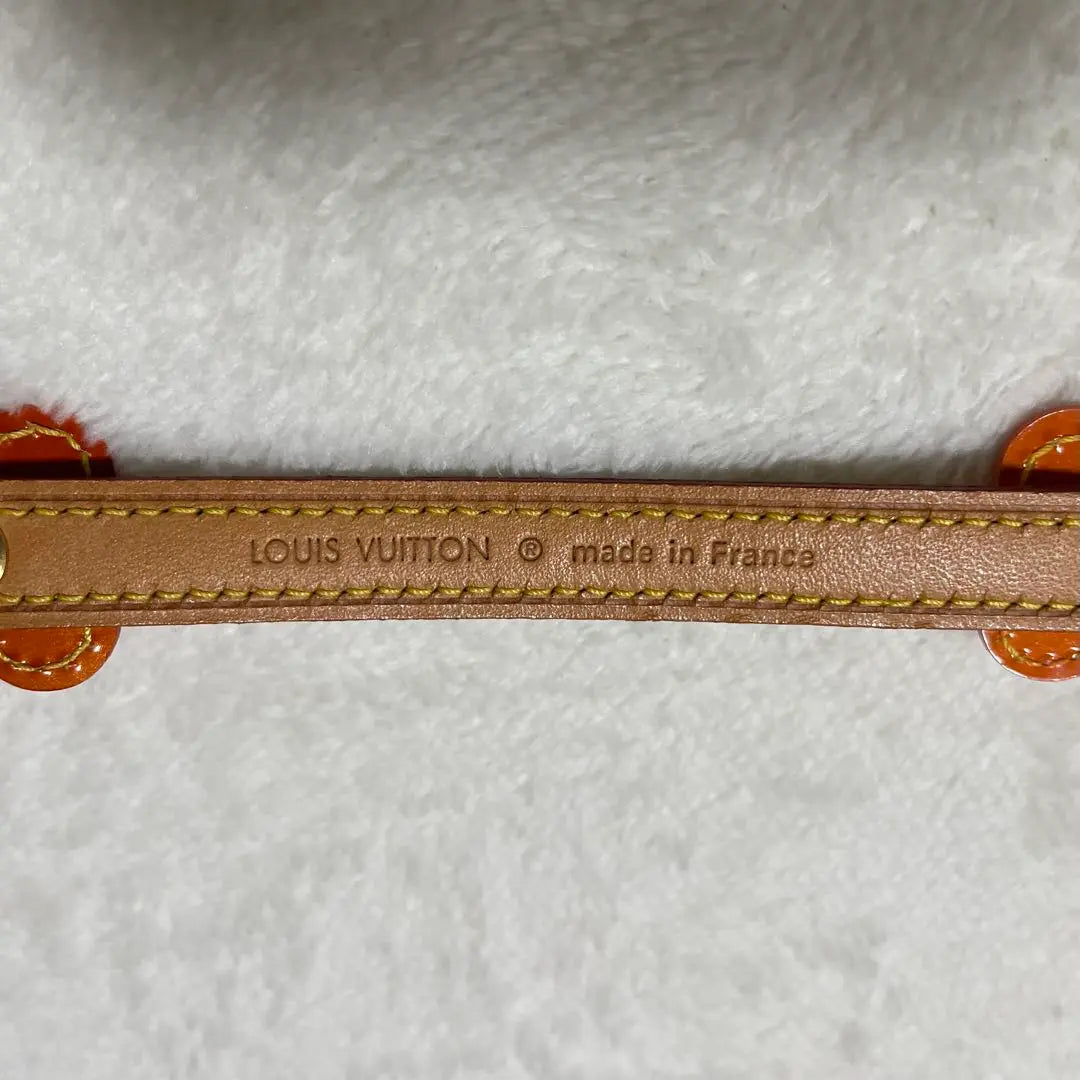 Louis Vuitton Belt Vernis Flower Lexington Orange Yellow