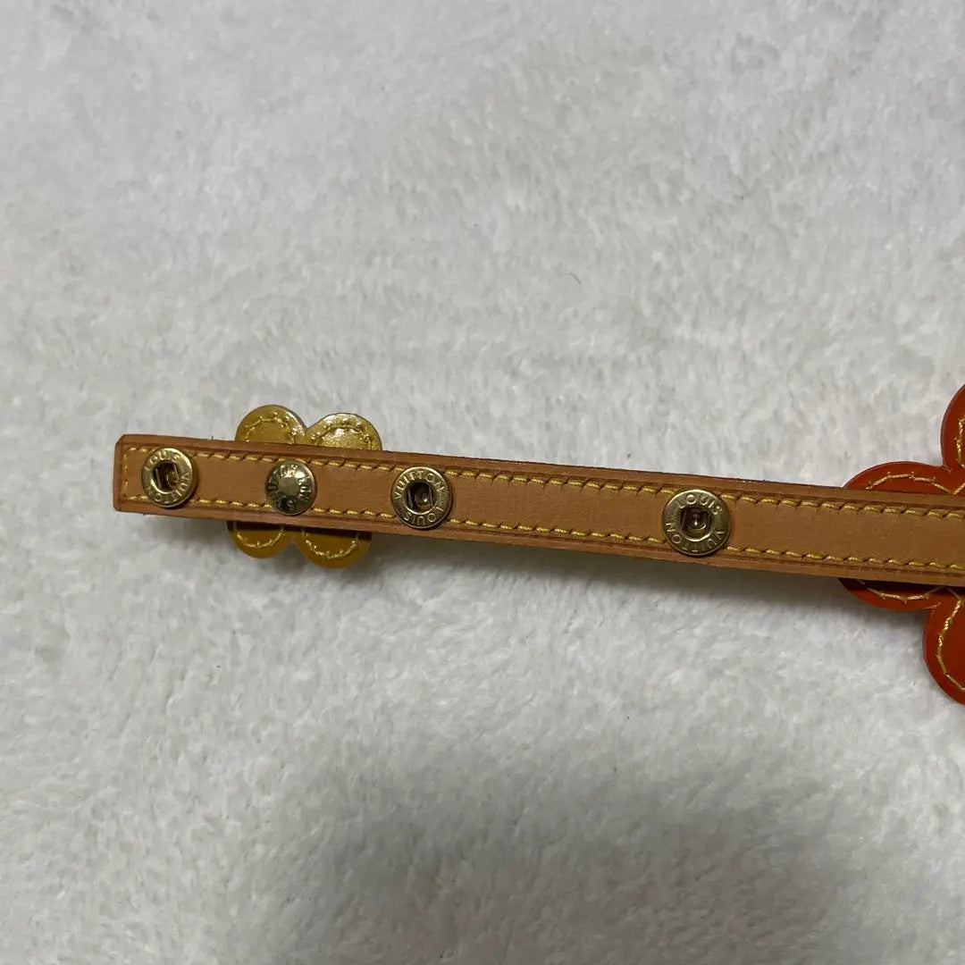 Louis Vuitton Belt Vernis Flower Lexington Orange Yellow