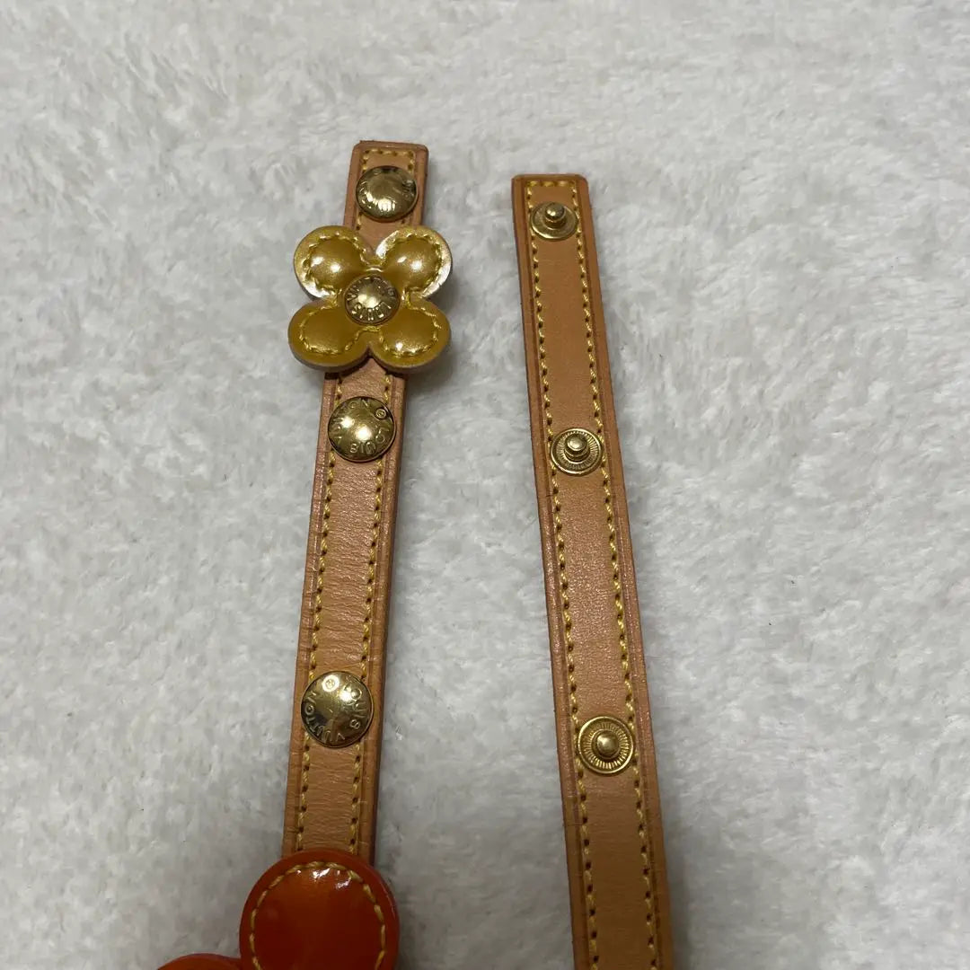 Louis Vuitton Belt Vernis Flower Lexington Orange Yellow