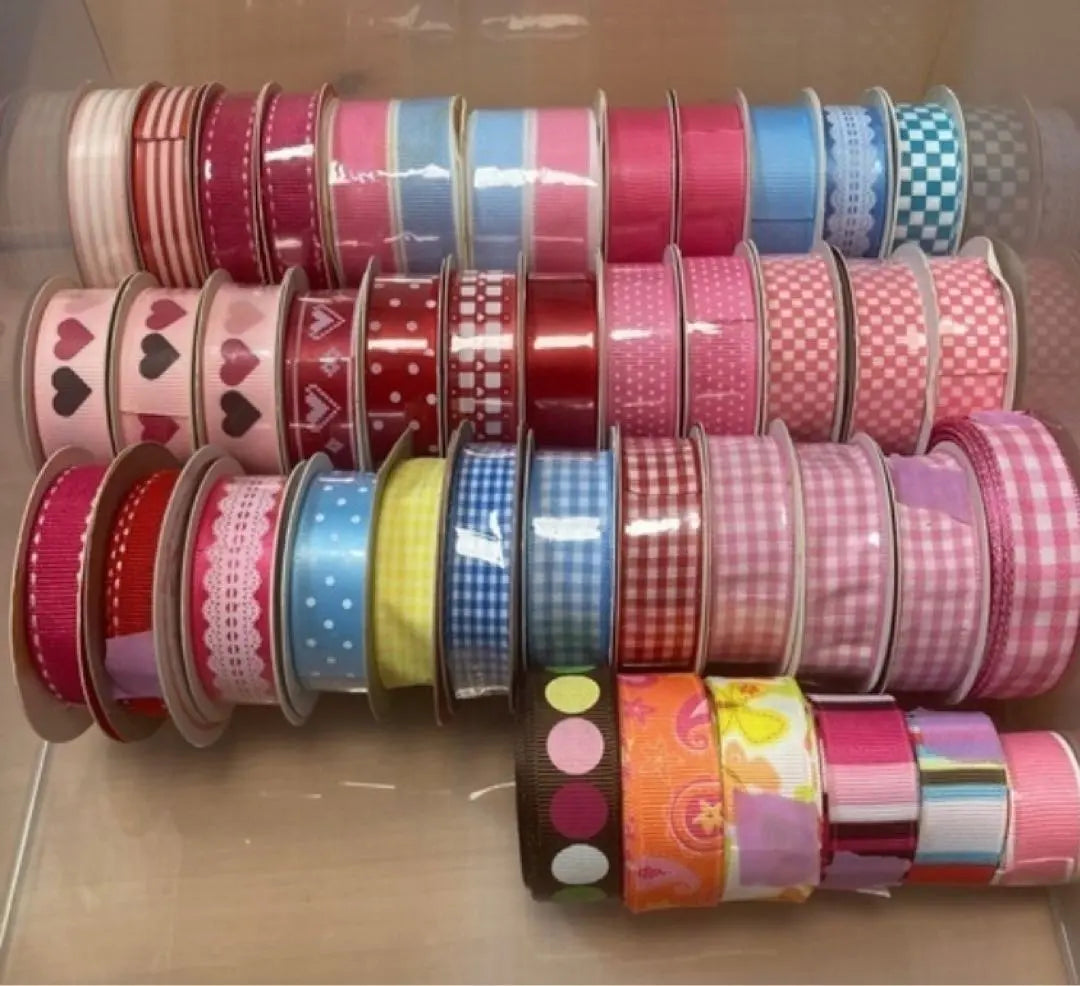 Ribbon set, various types, wide variety of colors