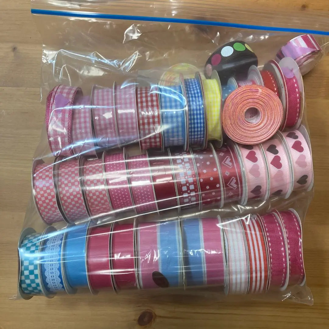 Ribbon set, various types, wide variety of colors