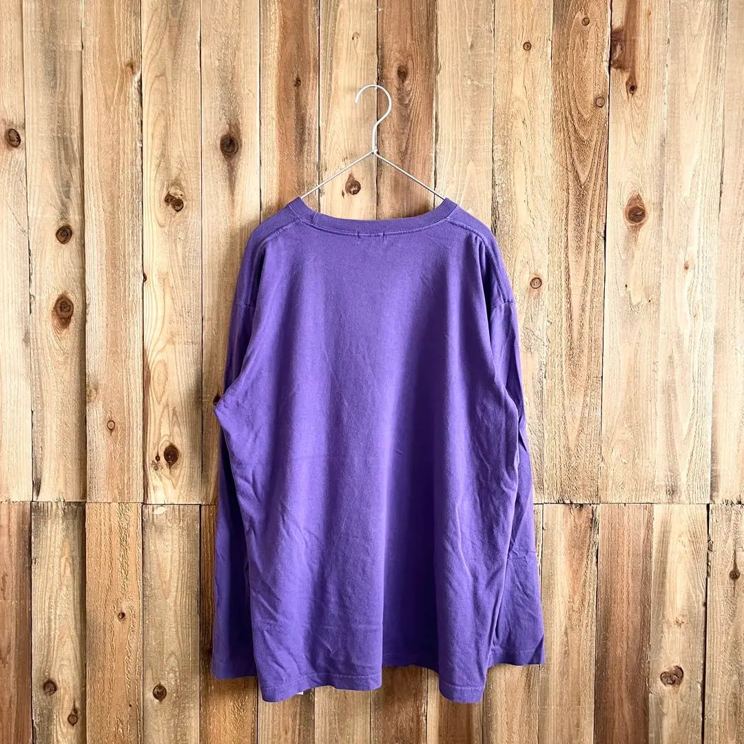 CLUB SAKENOMITAI Long T-shirt XL size Sake Drinking Club Purple Purple