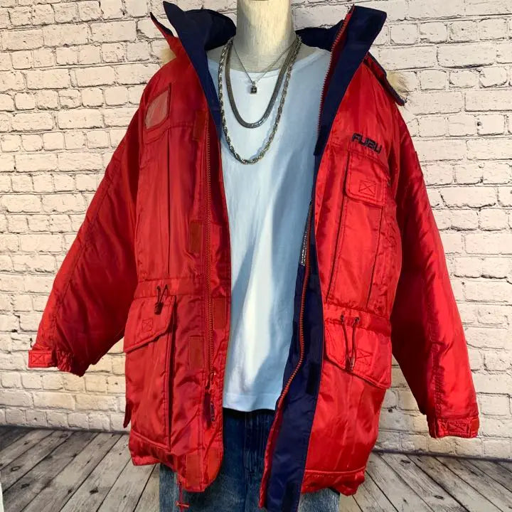 Chaqueta de plumón FUBU Hubu Geki Rare River Sipell 90S Delogogo | FUBU フブ 激レア リバーシブルダウンジャケット 90s デカロゴ