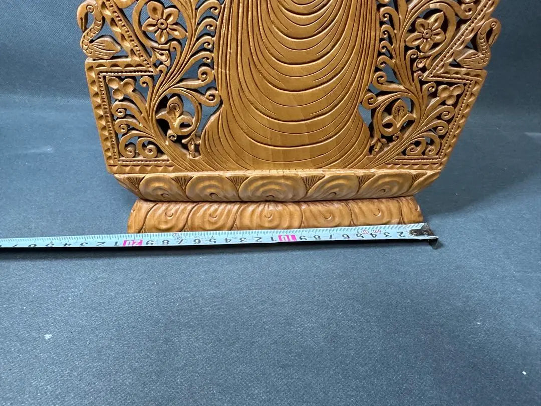 Sandalwood engraved Kannon Buddhist Buddhist art statue Antiques Wooden Buddhist Buddhist Buddhists