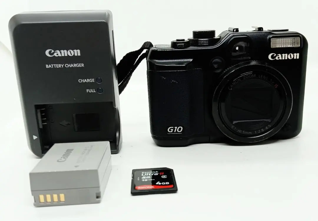 Canon PowerShot G10 Black Charger with SD Card